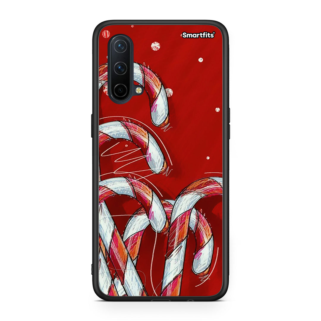 OnePlus Nord CE 5G Candy Cane θήκη από τη Smartfits με σχέδιο στο πίσω μέρος και μαύρο περίβλημα | Smartphone case with colorful back and black bezels by Smartfits