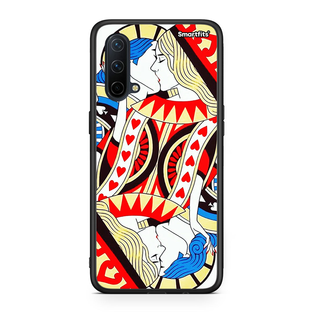 OnePlus Nord CE 5G Card Love θήκη από τη Smartfits με σχέδιο στο πίσω μέρος και μαύρο περίβλημα | Smartphone case with colorful back and black bezels by Smartfits