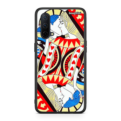 OnePlus Nord CE 5G Card Love θήκη από τη Smartfits με σχέδιο στο πίσω μέρος και μαύρο περίβλημα | Smartphone case with colorful back and black bezels by Smartfits