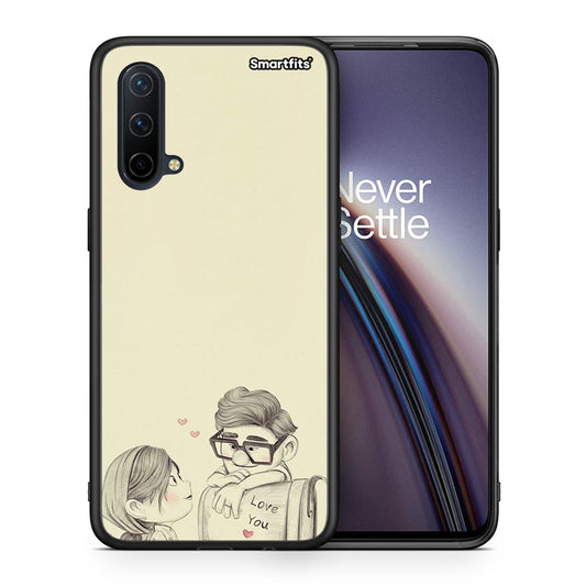 Θήκη OnePlus Nord CE 5G Carl And Ellie από τη Smartfits με σχέδιο στο πίσω μέρος και μαύρο περίβλημα | OnePlus Nord CE 5G Carl And Ellie case with colorful back and black bezels