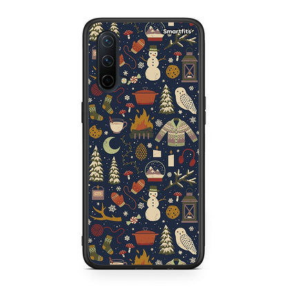 OnePlus Nord CE 5G Christmas Elements θήκη από τη Smartfits με σχέδιο στο πίσω μέρος και μαύρο περίβλημα | Smartphone case with colorful back and black bezels by Smartfits