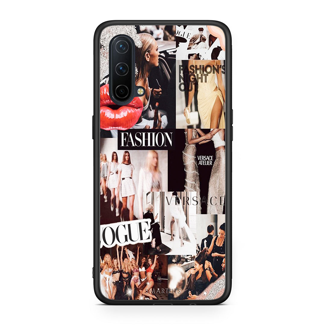 OnePlus Nord CE 5G Collage Fashion Θήκη Αγίου Βαλεντίνου από τη Smartfits με σχέδιο στο πίσω μέρος και μαύρο περίβλημα | Smartphone case with colorful back and black bezels by Smartfits