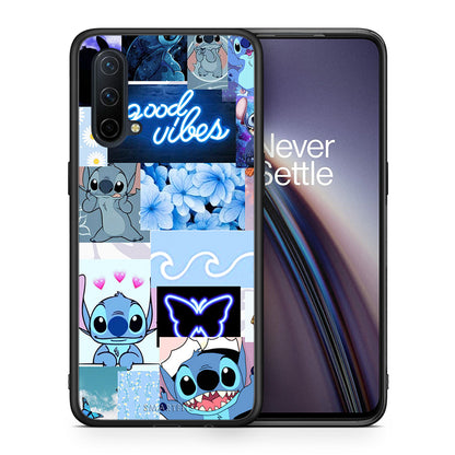 Θήκη Αγίου Βαλεντίνου OnePlus Nord CE 5G Collage Good Vibes από τη Smartfits με σχέδιο στο πίσω μέρος και μαύρο περίβλημα | OnePlus Nord CE 5G Collage Good Vibes case with colorful back and black bezels