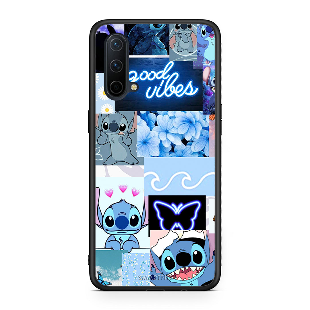 OnePlus Nord CE 5G Collage Good Vibes Θήκη Αγίου Βαλεντίνου από τη Smartfits με σχέδιο στο πίσω μέρος και μαύρο περίβλημα | Smartphone case with colorful back and black bezels by Smartfits