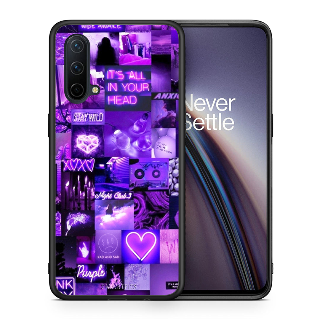 Θήκη Αγίου Βαλεντίνου OnePlus Nord CE 5G Collage Stay Wild από τη Smartfits με σχέδιο στο πίσω μέρος και μαύρο περίβλημα | OnePlus Nord CE 5G Collage Stay Wild case with colorful back and black bezels
