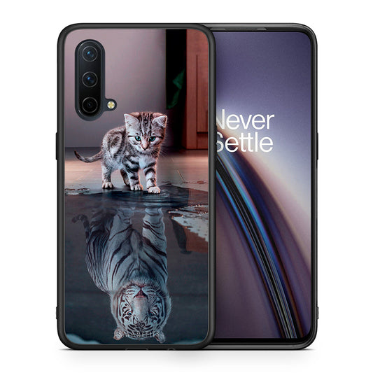 Θήκη OnePlus Nord CE 5G Tiger Cute από τη Smartfits με σχέδιο στο πίσω μέρος και μαύρο περίβλημα | OnePlus Nord CE 5G Tiger Cute case with colorful back and black bezels