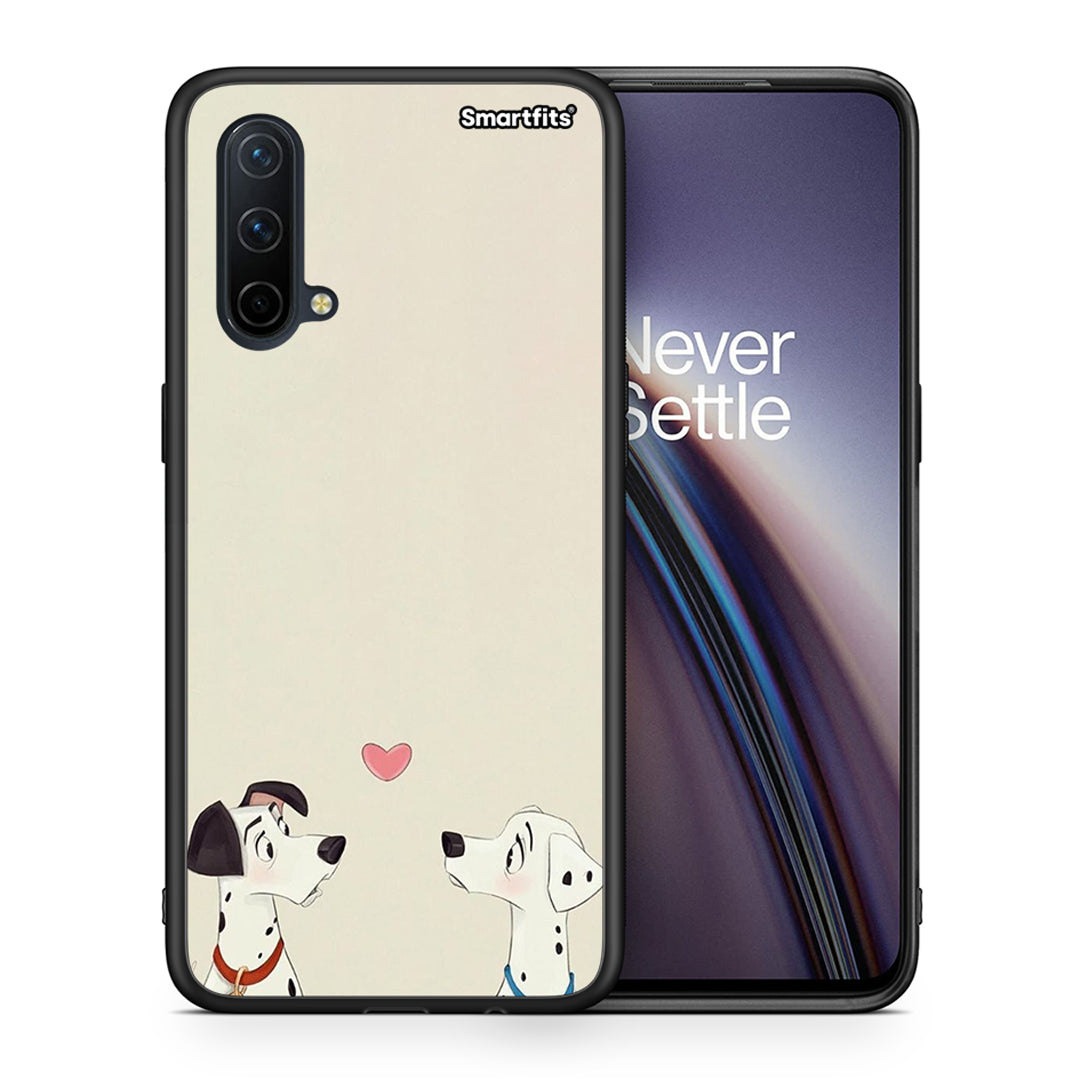 Θήκη OnePlus Nord CE 5G Dalmatians Love από τη Smartfits με σχέδιο στο πίσω μέρος και μαύρο περίβλημα | OnePlus Nord CE 5G Dalmatians Love case with colorful back and black bezels
