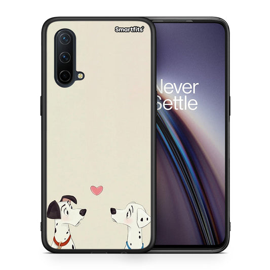 Θήκη OnePlus Nord CE 5G Dalmatians Love από τη Smartfits με σχέδιο στο πίσω μέρος και μαύρο περίβλημα | OnePlus Nord CE 5G Dalmatians Love case with colorful back and black bezels