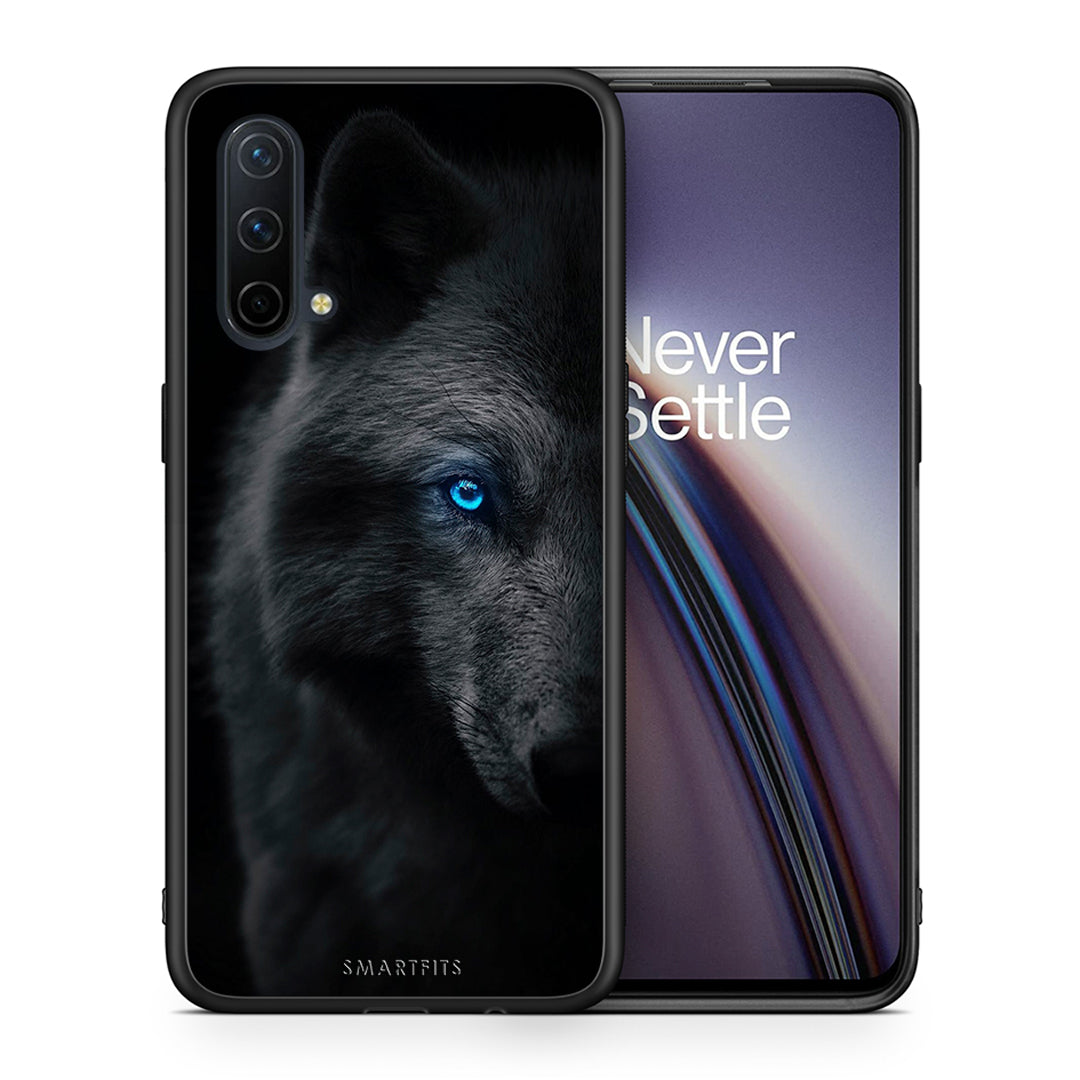 Θήκη OnePlus Nord CE 5G Dark Wolf από τη Smartfits με σχέδιο στο πίσω μέρος και μαύρο περίβλημα | OnePlus Nord CE 5G Dark Wolf case with colorful back and black bezels