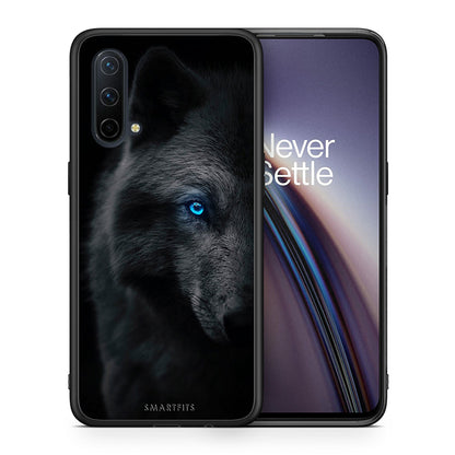 Θήκη OnePlus Nord CE 5G Dark Wolf από τη Smartfits με σχέδιο στο πίσω μέρος και μαύρο περίβλημα | OnePlus Nord CE 5G Dark Wolf case with colorful back and black bezels