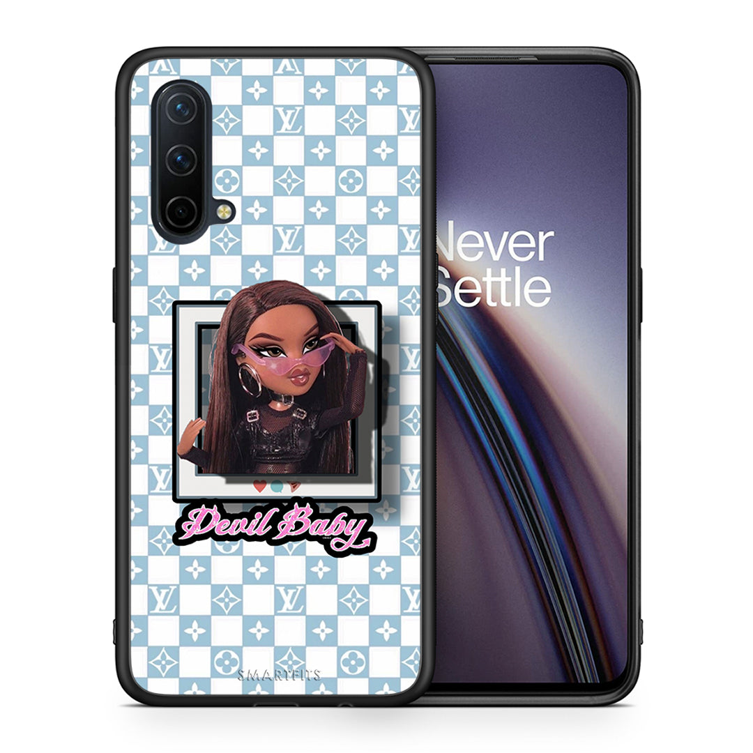 Θήκη Αγίου Βαλεντίνου OnePlus Nord CE 5G Devil Baby από τη Smartfits με σχέδιο στο πίσω μέρος και μαύρο περίβλημα | OnePlus Nord CE 5G Devil Baby case with colorful back and black bezels