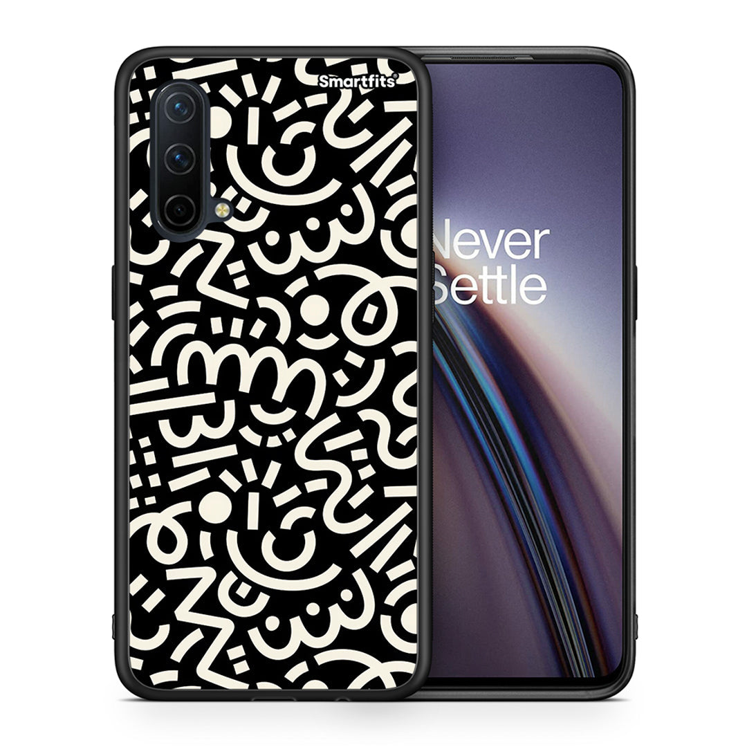 Θήκη OnePlus Nord CE 5G Doodle Art από τη Smartfits με σχέδιο στο πίσω μέρος και μαύρο περίβλημα | OnePlus Nord CE 5G Doodle Art case with colorful back and black bezels