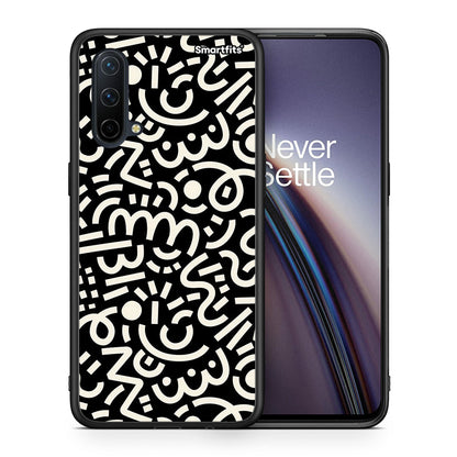 Θήκη OnePlus Nord CE 5G Doodle Art από τη Smartfits με σχέδιο στο πίσω μέρος και μαύρο περίβλημα | OnePlus Nord CE 5G Doodle Art case with colorful back and black bezels