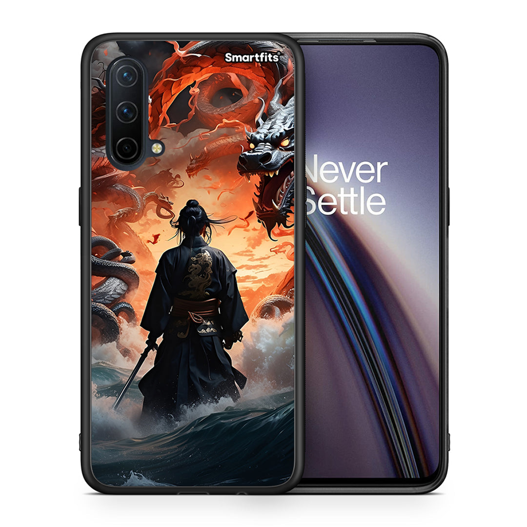 Θήκη OnePlus Nord CE 5G Dragons Fight από τη Smartfits με σχέδιο στο πίσω μέρος και μαύρο περίβλημα | OnePlus Nord CE 5G Dragons Fight case with colorful back and black bezels