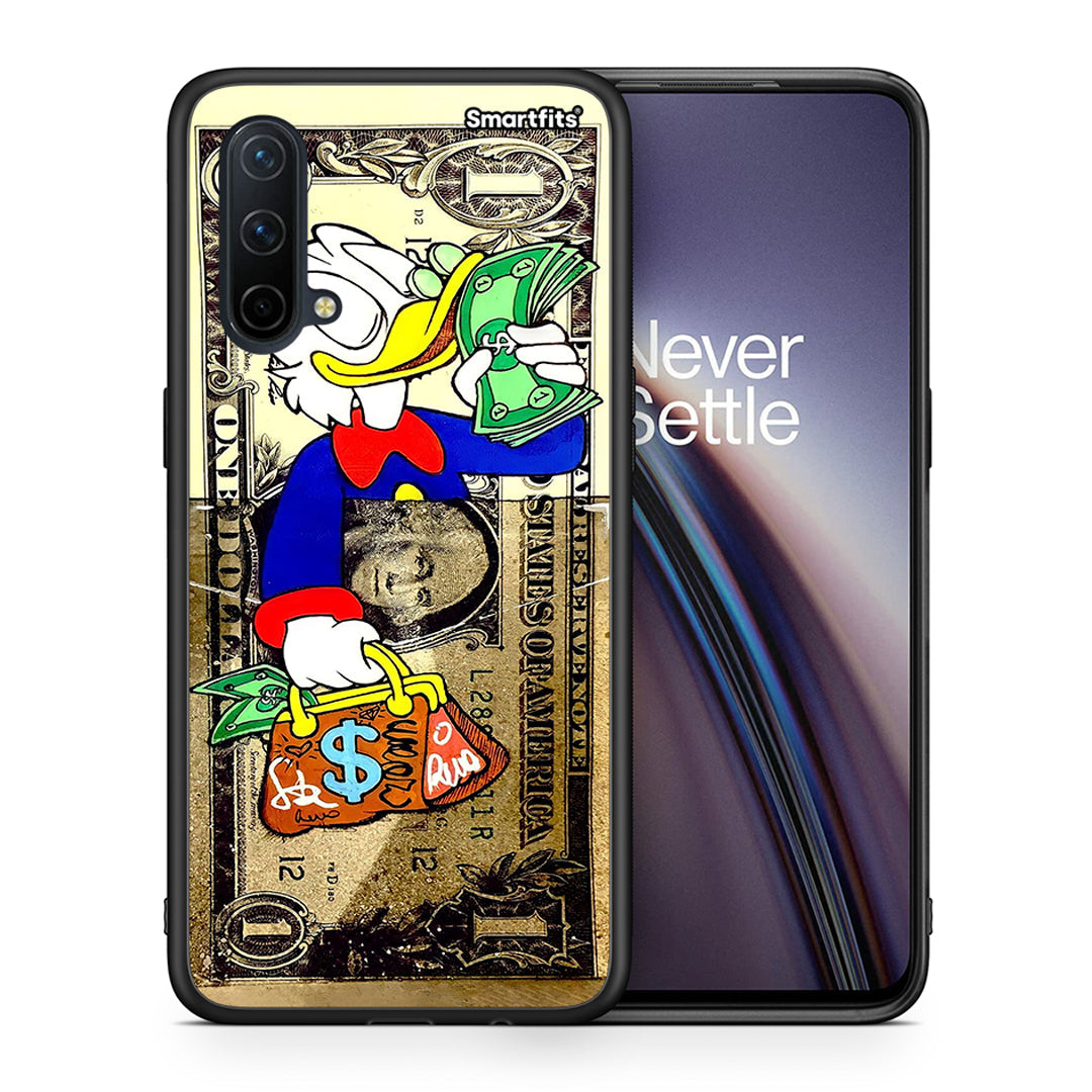 Θήκη OnePlus Nord CE 5G Duck Money από τη Smartfits με σχέδιο στο πίσω μέρος και μαύρο περίβλημα | OnePlus Nord CE 5G Duck Money case with colorful back and black bezels