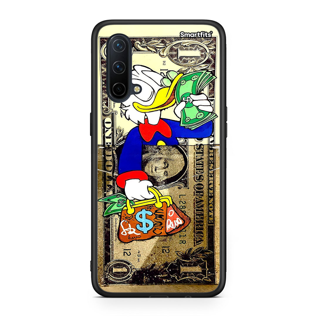 OnePlus Nord CE 5G Duck Money Θήκη από τη Smartfits με σχέδιο στο πίσω μέρος και μαύρο περίβλημα | Smartphone case with colorful back and black bezels by Smartfits