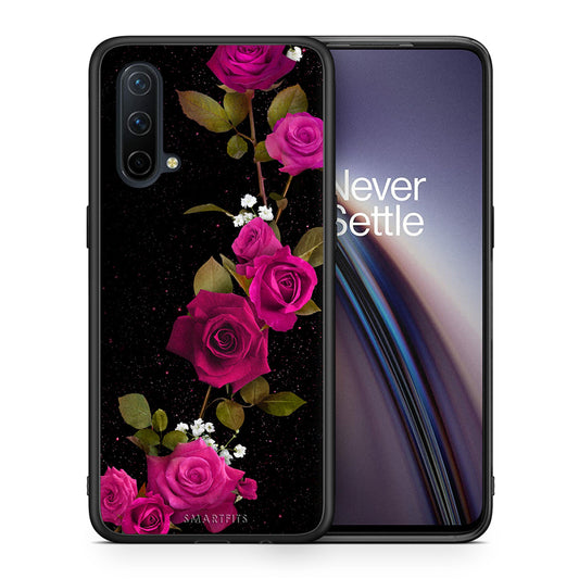 Θήκη OnePlus Nord CE 5G Red Roses Flower από τη Smartfits με σχέδιο στο πίσω μέρος και μαύρο περίβλημα | OnePlus Nord CE 5G Red Roses Flower case with colorful back and black bezels