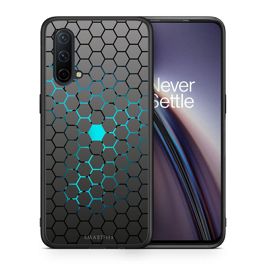 Θήκη OnePlus Nord CE 5G Hexagonal Geometric από τη Smartfits με σχέδιο στο πίσω μέρος και μαύρο περίβλημα | OnePlus Nord CE 5G Hexagonal Geometric case with colorful back and black bezels