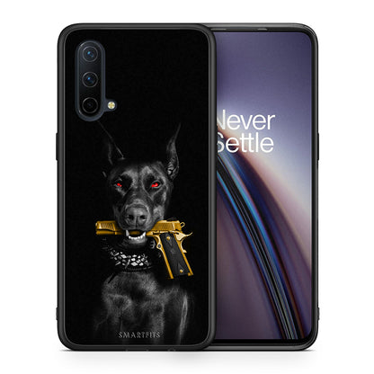 Θήκη Αγίου Βαλεντίνου OnePlus Nord CE 5G Golden Gun από τη Smartfits με σχέδιο στο πίσω μέρος και μαύρο περίβλημα | OnePlus Nord CE 5G Golden Gun case with colorful back and black bezels