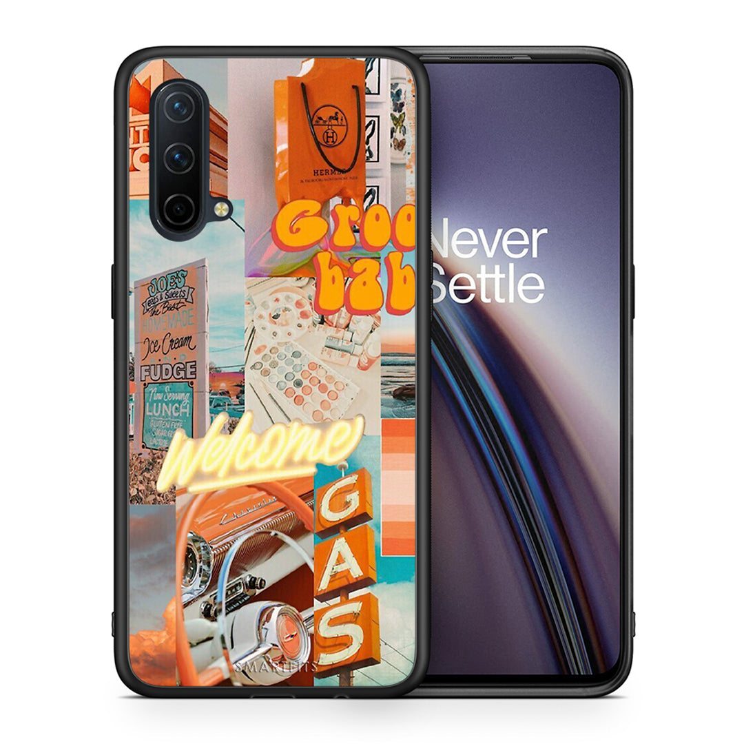 Θήκη Αγίου Βαλεντίνου OnePlus Nord CE 5G Groovy Babe από τη Smartfits με σχέδιο στο πίσω μέρος και μαύρο περίβλημα | OnePlus Nord CE 5G Groovy Babe case with colorful back and black bezels