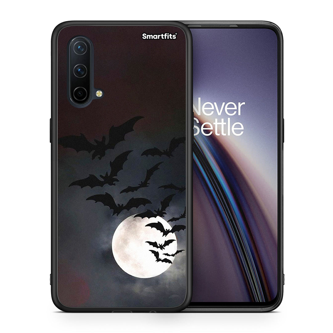 Θήκη OnePlus Nord CE 5G Halloween Bat Night από τη Smartfits με σχέδιο στο πίσω μέρος και μαύρο περίβλημα | OnePlus Nord CE 5G Halloween Bat Night case with colorful back and black bezels