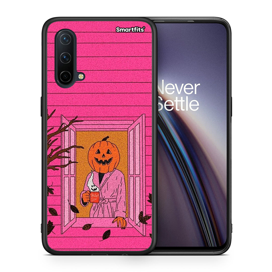Θήκη OnePlus Nord CE 5G Halloween Pumpkin Lady από τη Smartfits με σχέδιο στο πίσω μέρος και μαύρο περίβλημα | OnePlus Nord CE 5G Halloween Pumpkin Lady case with colorful back and black bezels
