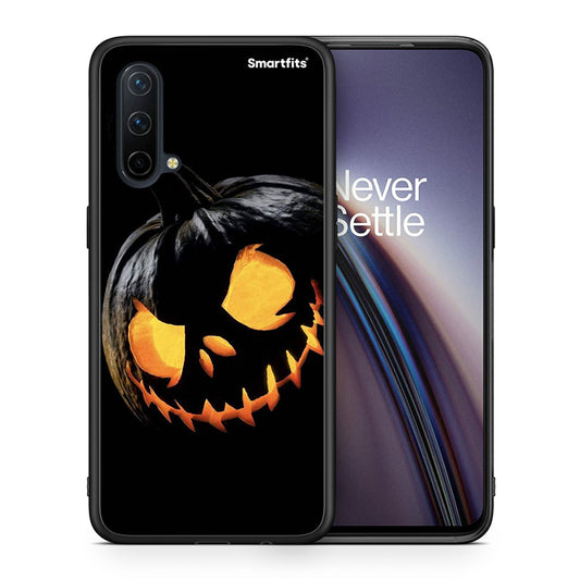 Θήκη OnePlus Nord CE 5G Halloween Scary Pumpkin από τη Smartfits με σχέδιο στο πίσω μέρος και μαύρο περίβλημα | OnePlus Nord CE 5G Halloween Scary Pumpkin case with colorful back and black bezels