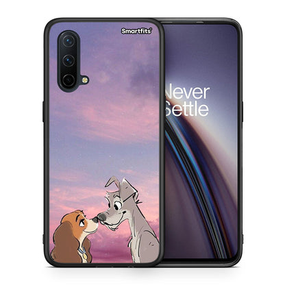 Θήκη OnePlus Nord CE 5G Lady And Tramp από τη Smartfits με σχέδιο στο πίσω μέρος και μαύρο περίβλημα | OnePlus Nord CE 5G Lady And Tramp case with colorful back and black bezels