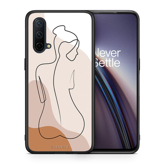 Θήκη OnePlus Nord CE 5G LineArt Woman από τη Smartfits με σχέδιο στο πίσω μέρος και μαύρο περίβλημα | OnePlus Nord CE 5G LineArt Woman case with colorful back and black bezels