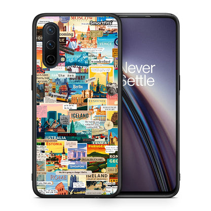 Θήκη OnePlus Nord CE 5G Live To Travel από τη Smartfits με σχέδιο στο πίσω μέρος και μαύρο περίβλημα | OnePlus Nord CE 5G Live To Travel case with colorful back and black bezels