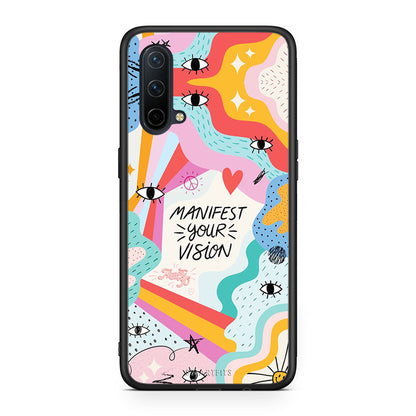 OnePlus Nord CE 5G Manifest Your Vision θήκη από τη Smartfits με σχέδιο στο πίσω μέρος και μαύρο περίβλημα | Smartphone case with colorful back and black bezels by Smartfits