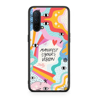 Thumbnail for OnePlus Nord CE 5G Manifest Your Vision θήκη από τη Smartfits με σχέδιο στο πίσω μέρος και μαύρο περίβλημα | Smartphone case with colorful back and black bezels by Smartfits