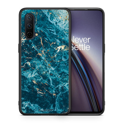 Θήκη OnePlus Nord CE 5G Marble Blue από τη Smartfits με σχέδιο στο πίσω μέρος και μαύρο περίβλημα | OnePlus Nord CE 5G Marble Blue case with colorful back and black bezels