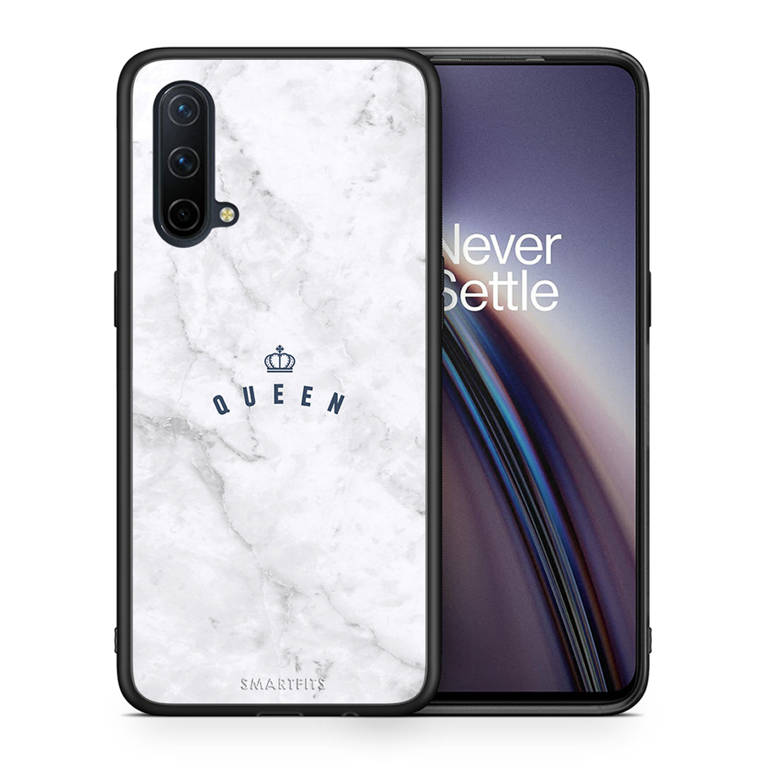 Θήκη OnePlus Nord CE 5G Queen Marble από τη Smartfits με σχέδιο στο πίσω μέρος και μαύρο περίβλημα | OnePlus Nord CE 5G Queen Marble case with colorful back and black bezels