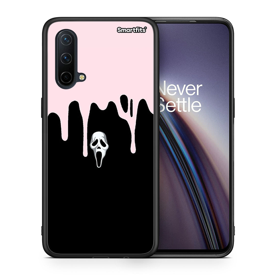 Θήκη OnePlus Nord CE 5G Melting Halloween Mask από τη Smartfits με σχέδιο στο πίσω μέρος και μαύρο περίβλημα | OnePlus Nord CE 5G Melting Halloween Mask case with colorful back and black bezels
