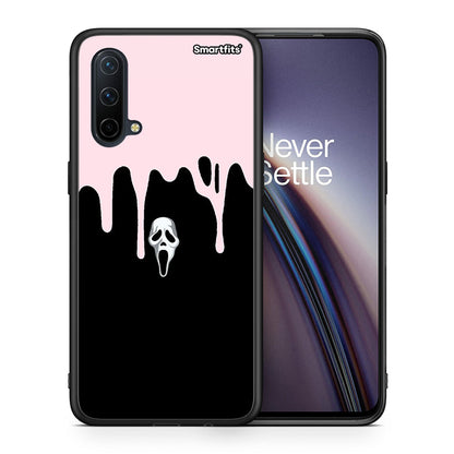 Θήκη OnePlus Nord CE 5G Melting Halloween Mask από τη Smartfits με σχέδιο στο πίσω μέρος και μαύρο περίβλημα | OnePlus Nord CE 5G Melting Halloween Mask case with colorful back and black bezels