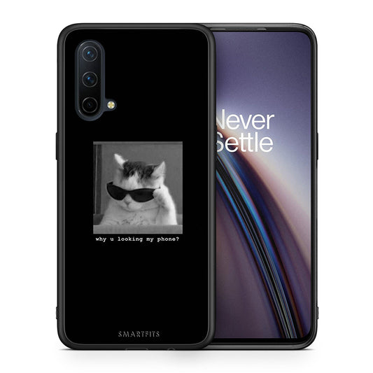 Θήκη OnePlus Nord CE 5G Meme Cat από τη Smartfits με σχέδιο στο πίσω μέρος και μαύρο περίβλημα | OnePlus Nord CE 5G Meme Cat case with colorful back and black bezels