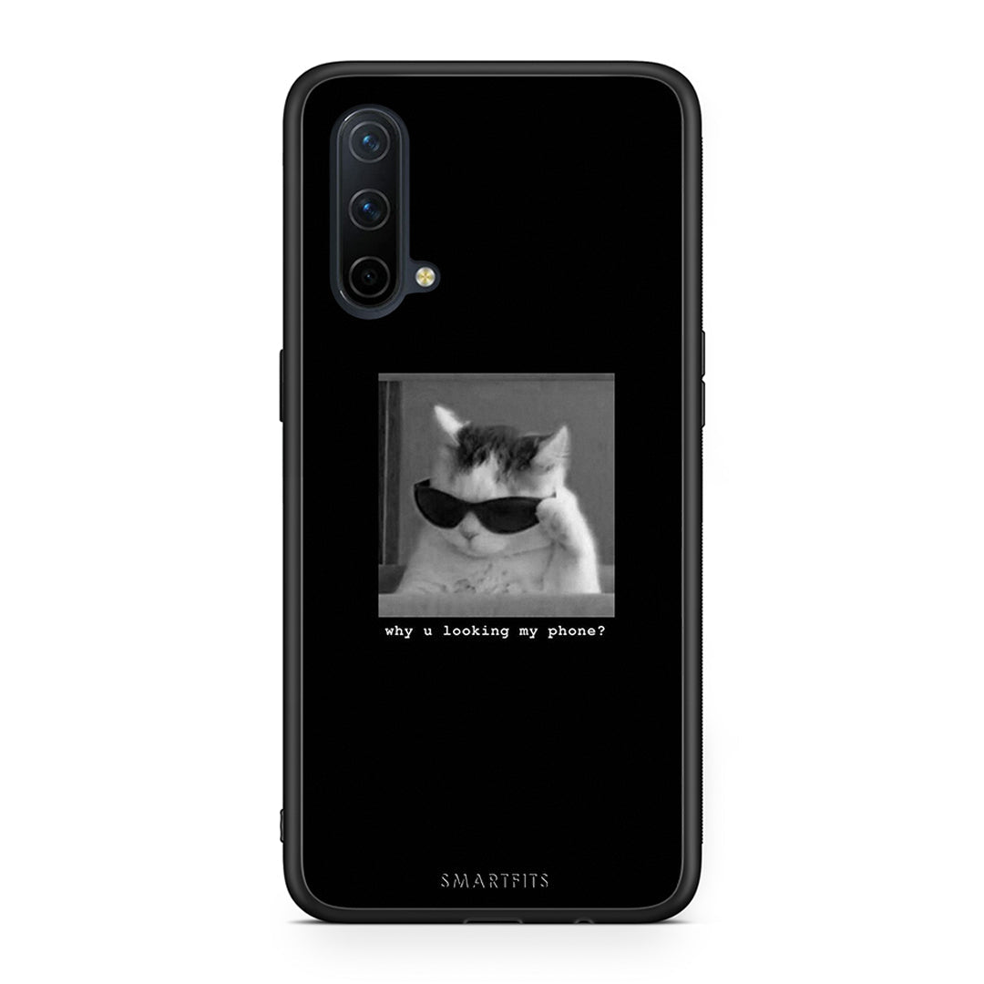 OnePlus Nord CE 5G Meme Cat θήκη από τη Smartfits με σχέδιο στο πίσω μέρος και μαύρο περίβλημα | Smartphone case with colorful back and black bezels by Smartfits