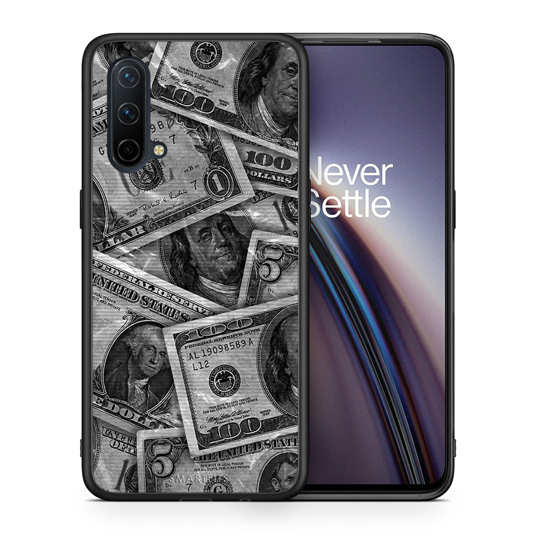 Θήκη OnePlus Nord CE 5G Money Dollars από τη Smartfits με σχέδιο στο πίσω μέρος και μαύρο περίβλημα | OnePlus Nord CE 5G Money Dollars case with colorful back and black bezels