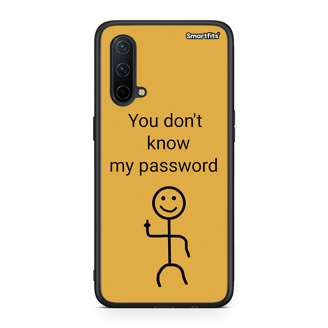 OnePlus Nord CE 5G My Password Θήκη από τη Smartfits με σχέδιο στο πίσω μέρος και μαύρο περίβλημα | Smartphone case with colorful back and black bezels by Smartfits