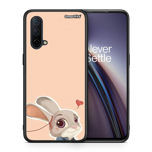 Θήκη OnePlus Nord CE 5G Nick Wilde And Judy Hopps Love 2 από τη Smartfits με σχέδιο στο πίσω μέρος και μαύρο περίβλημα | OnePlus Nord CE 5G Nick Wilde And Judy Hopps Love 2 case with colorful back and black bezels