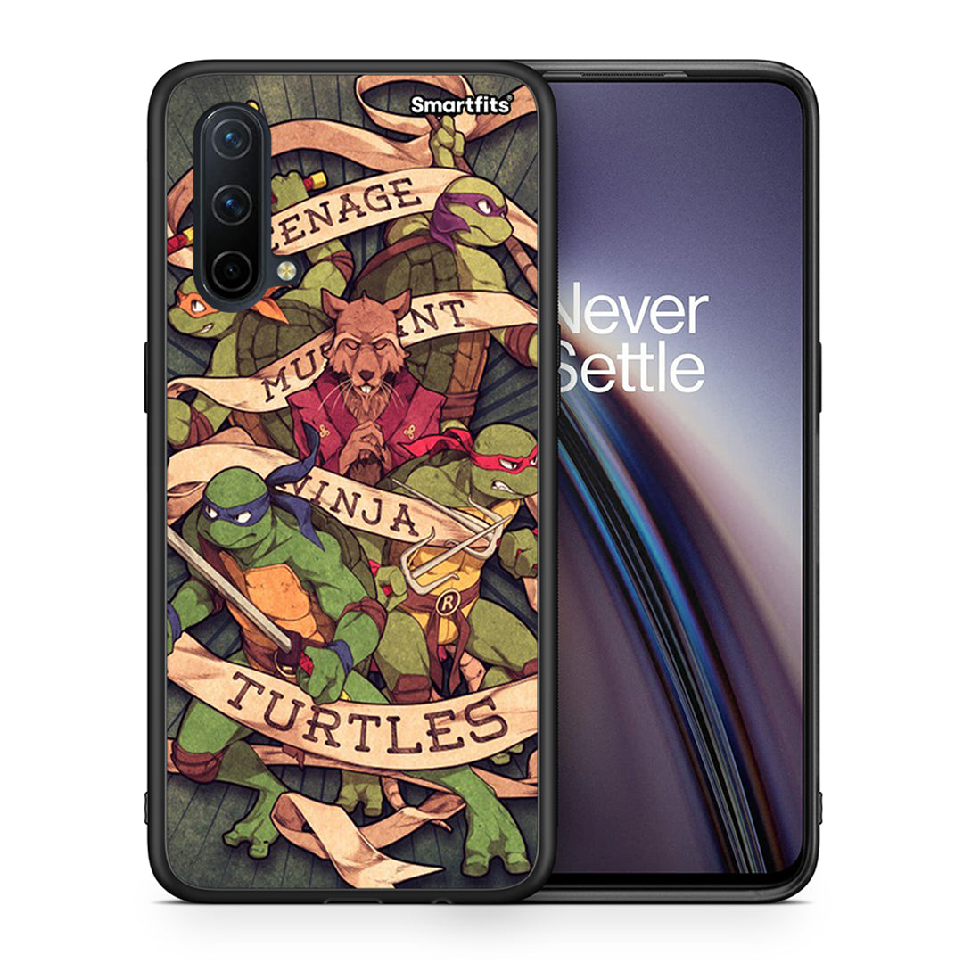 Θήκη OnePlus Nord CE 5G Ninja Turtles από τη Smartfits με σχέδιο στο πίσω μέρος και μαύρο περίβλημα | OnePlus Nord CE 5G Ninja Turtles case with colorful back and black bezels