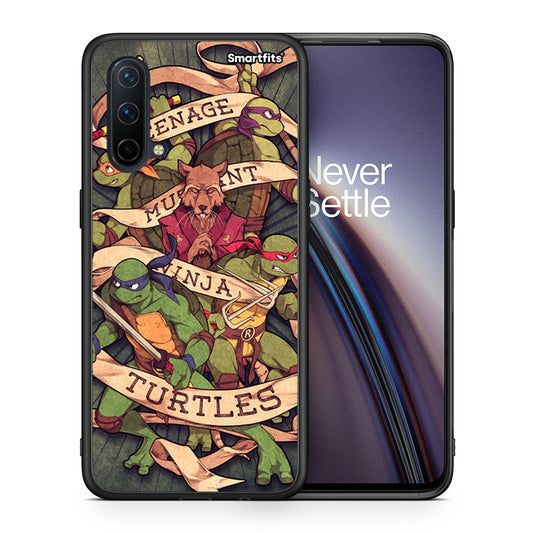 Θήκη OnePlus Nord CE 5G Ninja Turtles από τη Smartfits με σχέδιο στο πίσω μέρος και μαύρο περίβλημα | OnePlus Nord CE 5G Ninja Turtles case with colorful back and black bezels