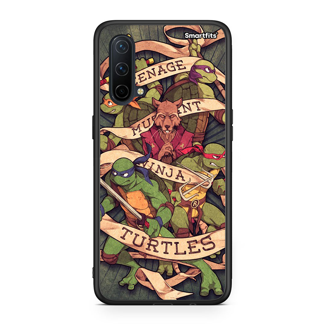 OnePlus Nord CE 5G Ninja Turtles θήκη από τη Smartfits με σχέδιο στο πίσω μέρος και μαύρο περίβλημα | Smartphone case with colorful back and black bezels by Smartfits