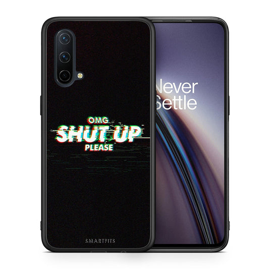 Θήκη OnePlus Nord CE 5G OMG ShutUp από τη Smartfits με σχέδιο στο πίσω μέρος και μαύρο περίβλημα | OnePlus Nord CE 5G OMG ShutUp case with colorful back and black bezels