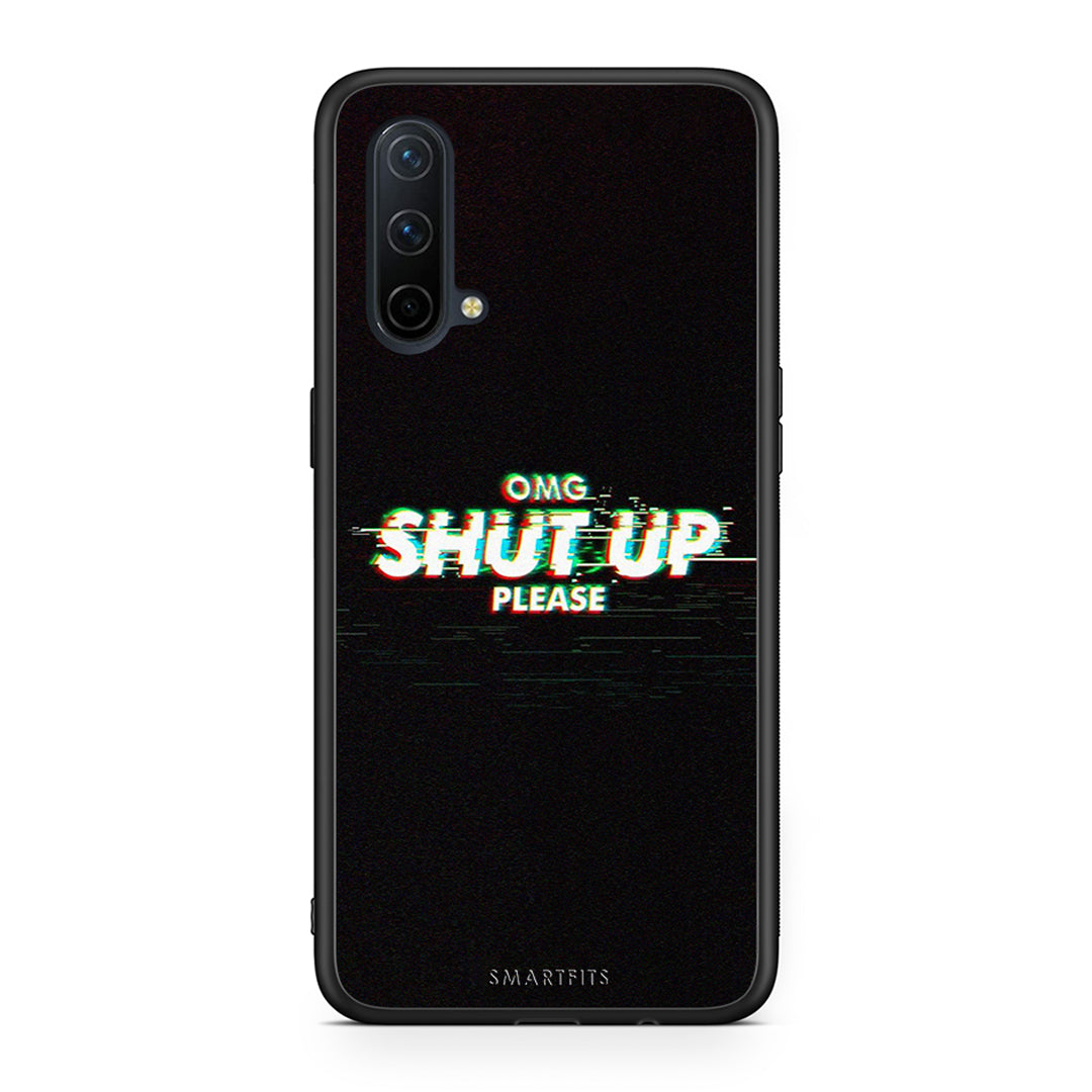 OnePlus Nord CE 5G OMG ShutUp θήκη από τη Smartfits με σχέδιο στο πίσω μέρος και μαύρο περίβλημα | Smartphone case with colorful back and black bezels by Smartfits