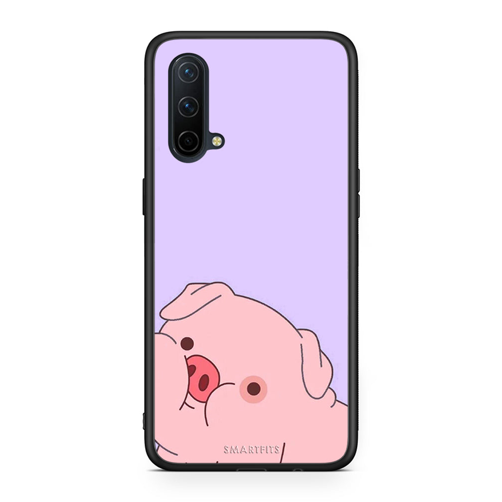 OnePlus Nord CE 5G Pig Love 2 Θήκη Αγίου Βαλεντίνου από τη Smartfits με σχέδιο στο πίσω μέρος και μαύρο περίβλημα | Smartphone case with colorful back and black bezels by Smartfits