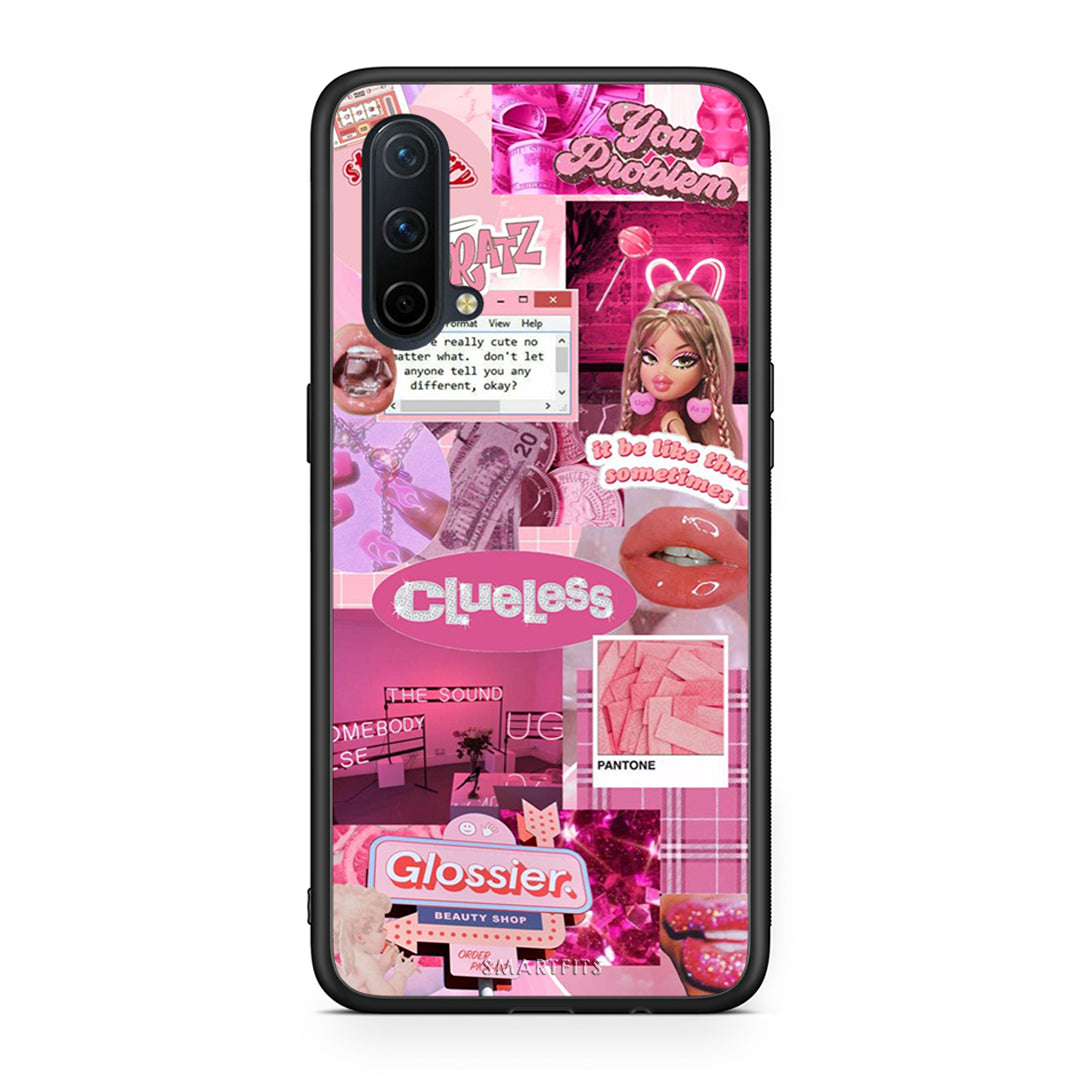 OnePlus Nord CE 5G Pink Love Θήκη Αγίου Βαλεντίνου από τη Smartfits με σχέδιο στο πίσω μέρος και μαύρο περίβλημα | Smartphone case with colorful back and black bezels by Smartfits