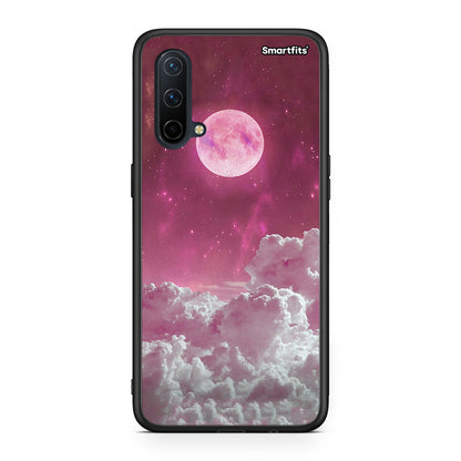 OnePlus Nord CE 5G Pink Moon Θήκη από τη Smartfits με σχέδιο στο πίσω μέρος και μαύρο περίβλημα | Smartphone case with colorful back and black bezels by Smartfits