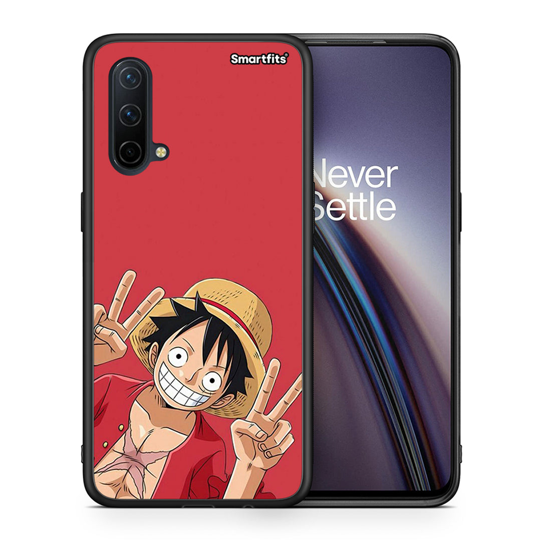 Θήκη OnePlus Nord CE 5G Pirate Luffy από τη Smartfits με σχέδιο στο πίσω μέρος και μαύρο περίβλημα | OnePlus Nord CE 5G Pirate Luffy case with colorful back and black bezels